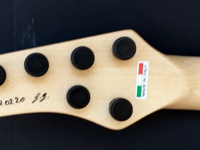 Riviera Headstock Electric Guitar Lutherie LEGG Back of Headstock